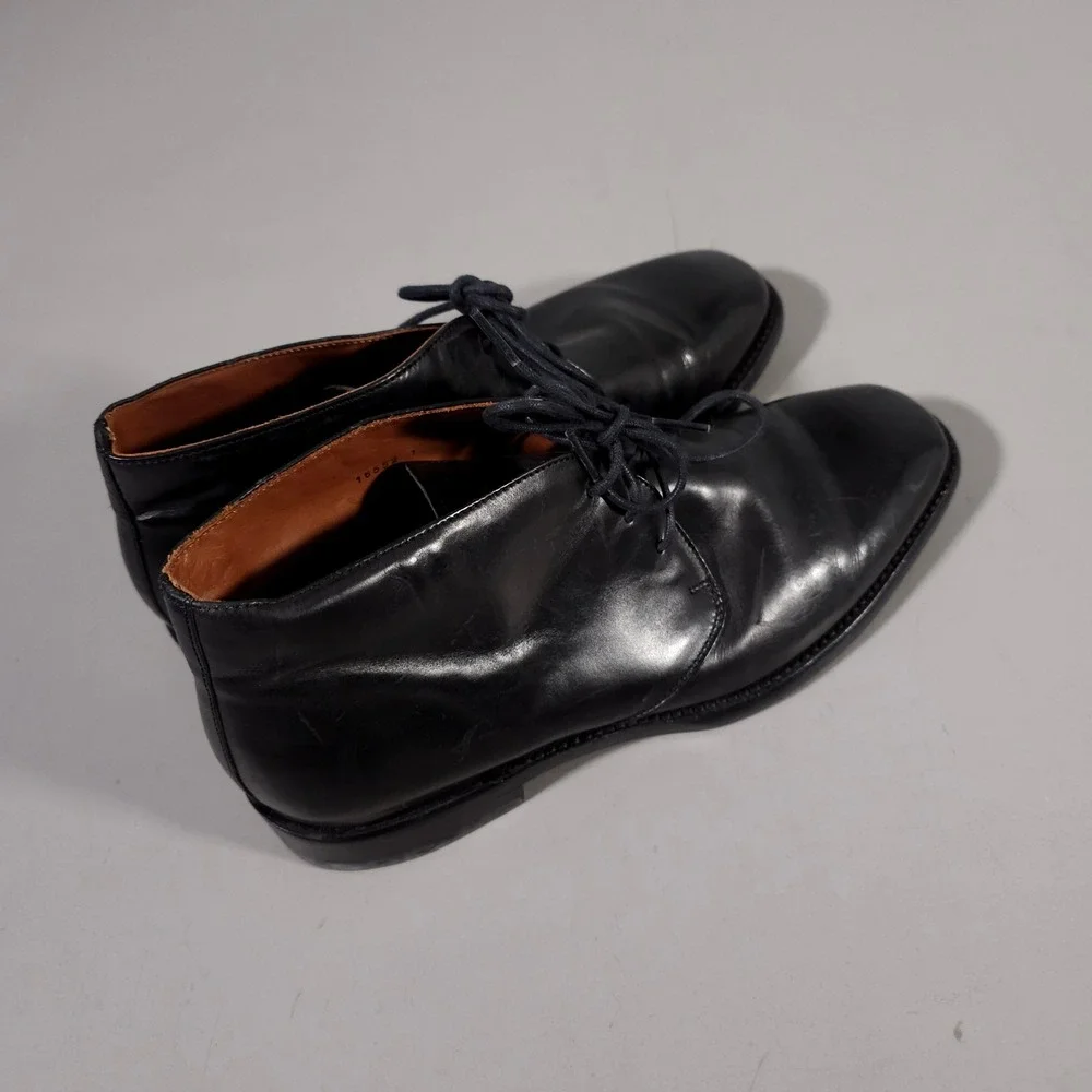 Frye Chukka Boots Mens 10 Black Leather Lace Up Ankle 3485042 BLK